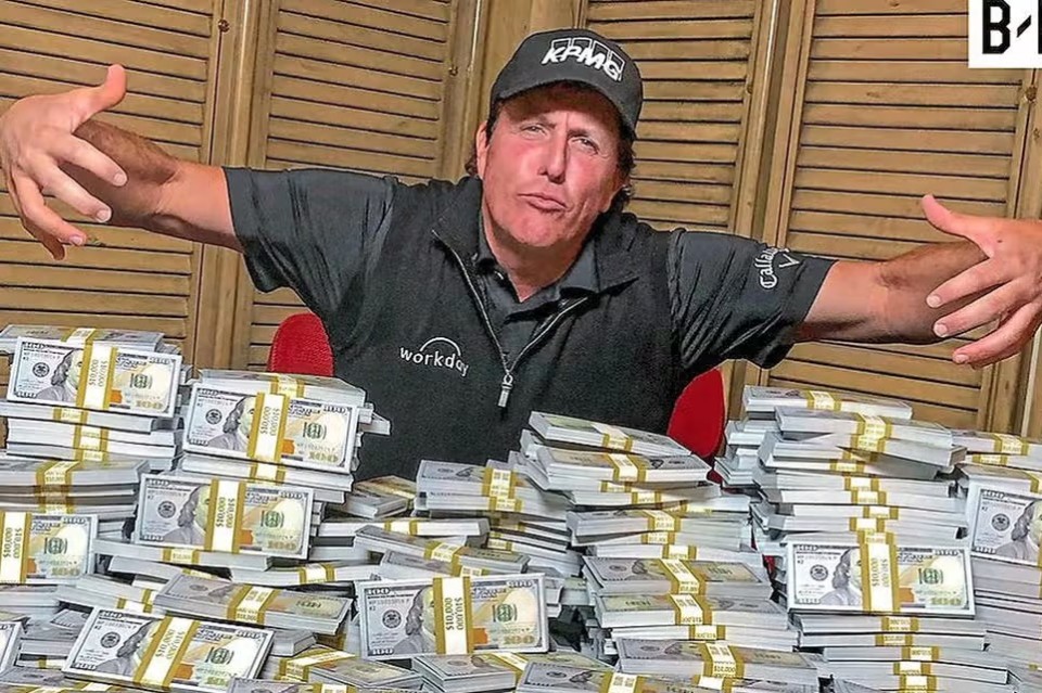 Ten richest golfers over the last 12 months