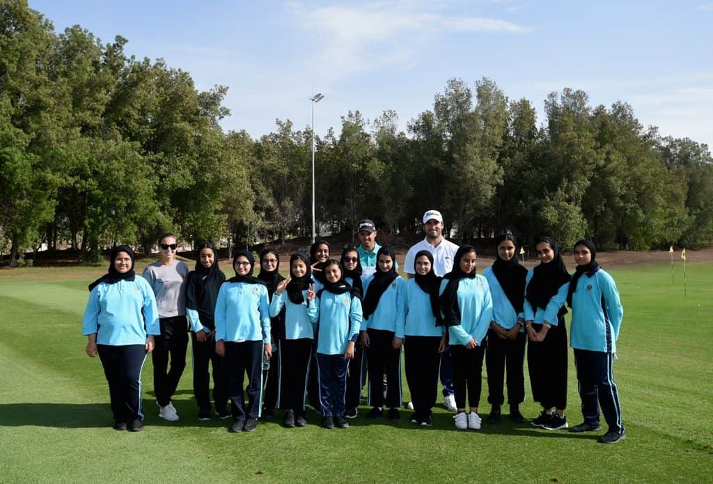 Emirati students enjoy exclusive golf clinic from stars of the Challenge Tour at Ras Al Khaimah Challenge Tour Grand Final