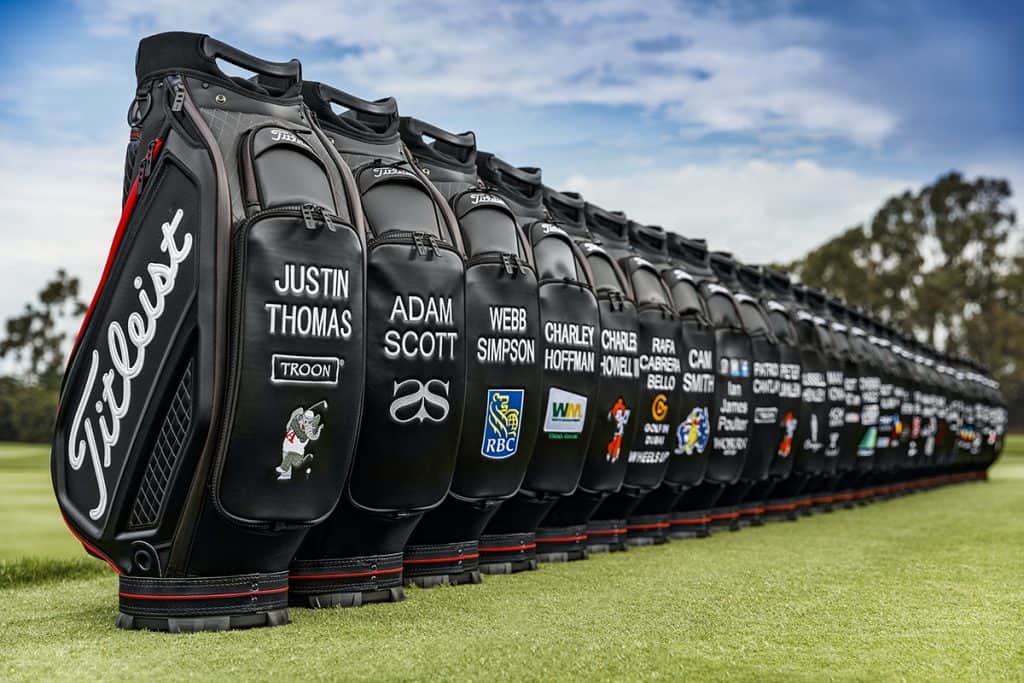 pga tour golf bag setup