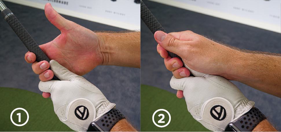 golf grip left thumb